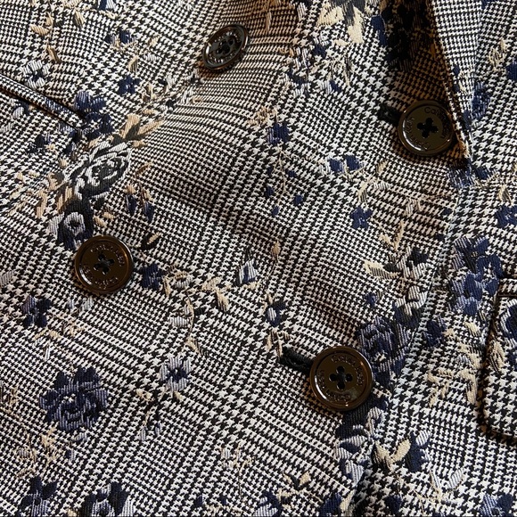 Calvin Klein Floral-Printed Plaid Jacket - Picture 12 of 15